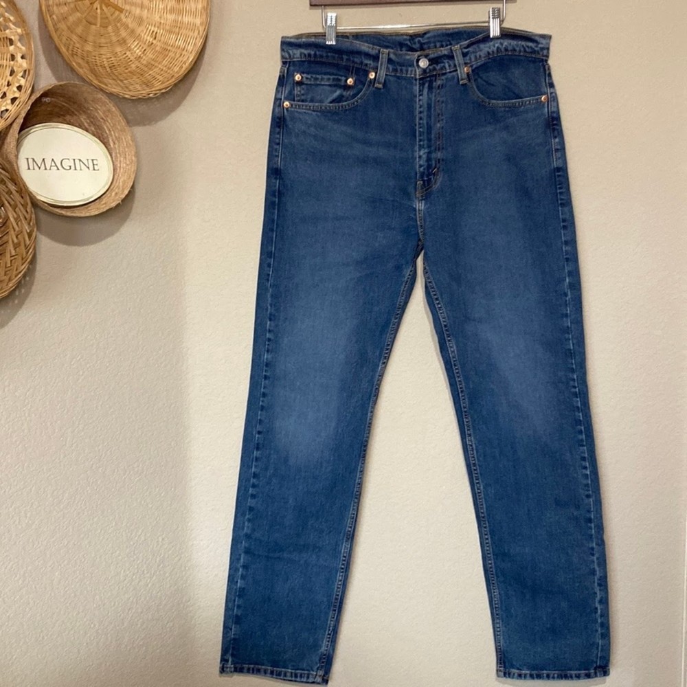 LEVI'S 505 REGULAR FIT MEN'S MEDIUM WASH MEN'S JEANS 36X34